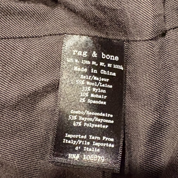 Rag & Bone navy wool blend quiltec button-up sweater jacket shawl collar S - Picture 6 of 6